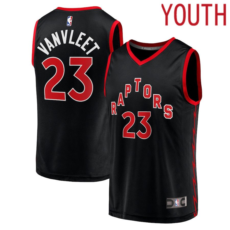 Youth Toronto Raptors 23 Fred VanVleet Fanatics Branded Black Fast Break Player NBA Jersey